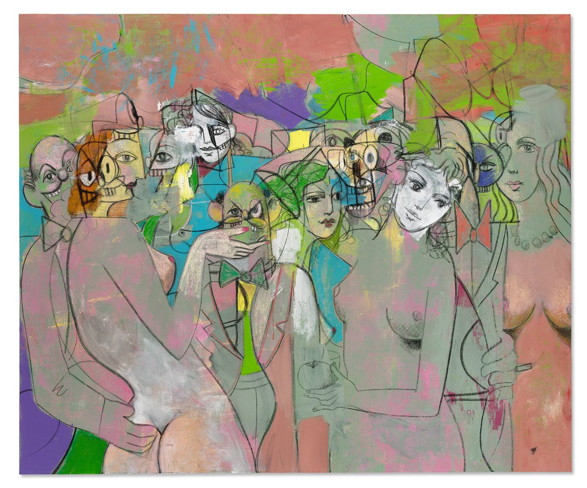 George Condo’s ‘Abstract Conversation’ from the Edlis | Neeson Collection achieves USD $3,491,000 in tonight’s 21st Century Evening Sale. 

Painted just months before his 2011 New Museum retrospective, the work reflects Condo’s distinctive approach to portraiture and abstraction.