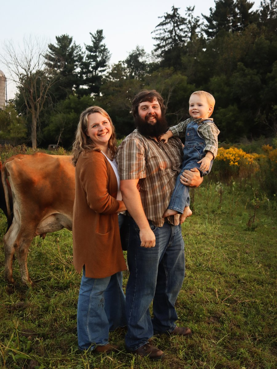 Holy influx of new followers! Time to introduce myself, I suppose. 

I'm Brittany Olson and I'm a fifth generation dairy farmer in northwestern Wisconsin. My husband <a href="/farmersam5488/">Dauwn but not Oot 🦬</a> and I milk registered Holsteins and Jerseys with his parents and our 3-year-old son. In addition to