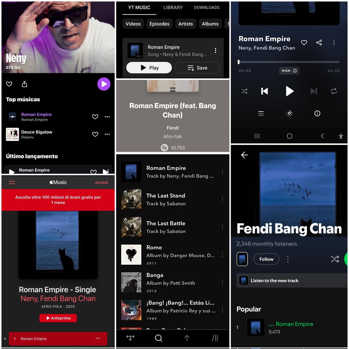‼️VIOLATION COPYRIGHT‼️
We need your help to protect Bang Chan's copyright. We are calling on JYP Entertainment to launch an immediate investigation into the song "Roman Empire" currently listed on Spotify,  Apple Music,  YouTube Music, Shazam, Tidal and Deezer with the artists