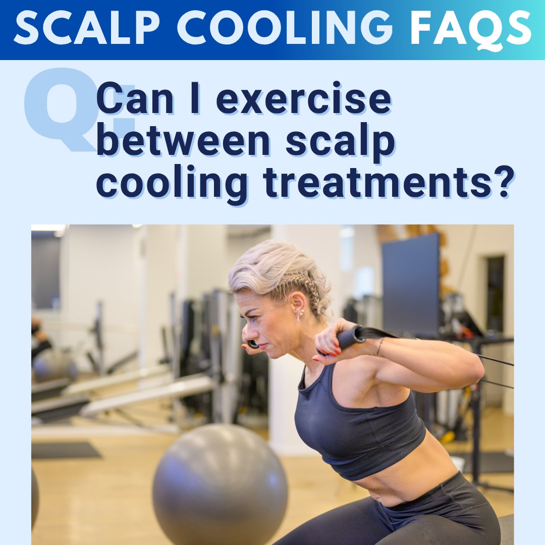 DigniCap's tweet image. If you feel up to it, exercise is perfectly fine. Just stick to our hair care recommendations at dignicap.com/hair-care.

#scalpcooling #cancer #chemo #breastcancer #coldcap #cancersupport #dignicap #SavingHairChangingLives