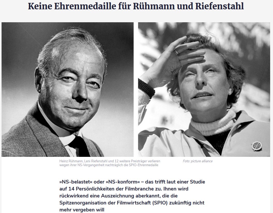 PeterBorbe's tweet image. Jetzt hat die #CancelCulture auch Heinz Rühmann getroffen!
Die Spitzenorganisation der Filmwirtschaft (SPIO) hat dem großen deutschen Schauspieler jetzt, 31 Jahre nach seinem Tod, die Ehrenmedaille aberkannt, und neben ihm 13 anderen hochverdienten Filmschaffenden. Das Label…