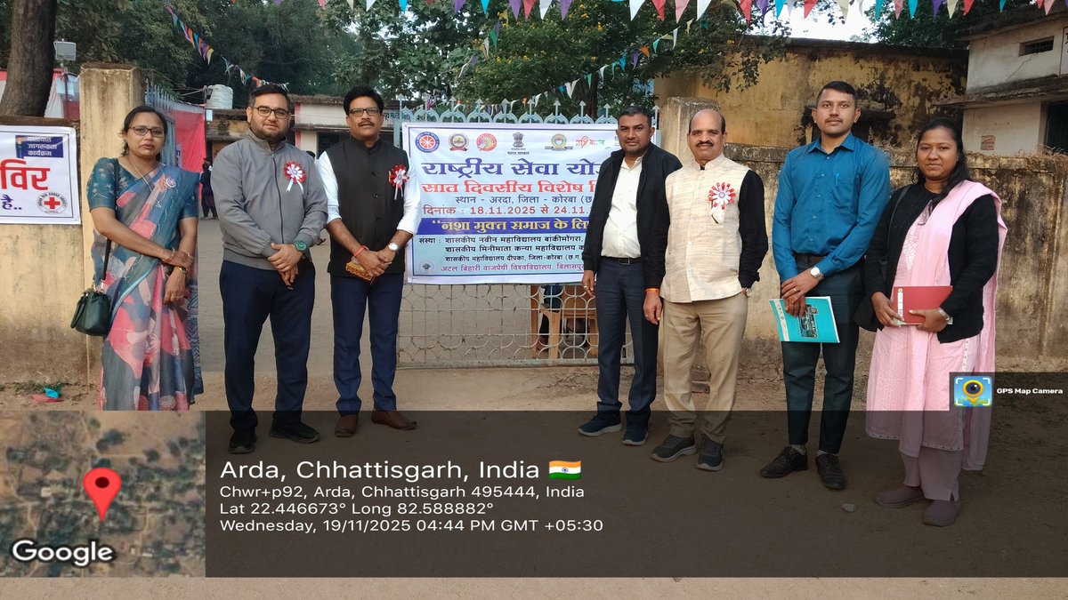 nss_GNCollegeBM's tweet image. NSS volunteers from Korba, Bankimongra &amp;amp; Dipka focused on #RuralDevelopment and #DigitalLiteracy on Day 2 of the 7-day camp.
@manojsinha812 inspected the camp, highlighting discipline &amp;amp; nation-building.
A united effort for a drug-free society!
#NSS #YouthPower #DigitalIndia