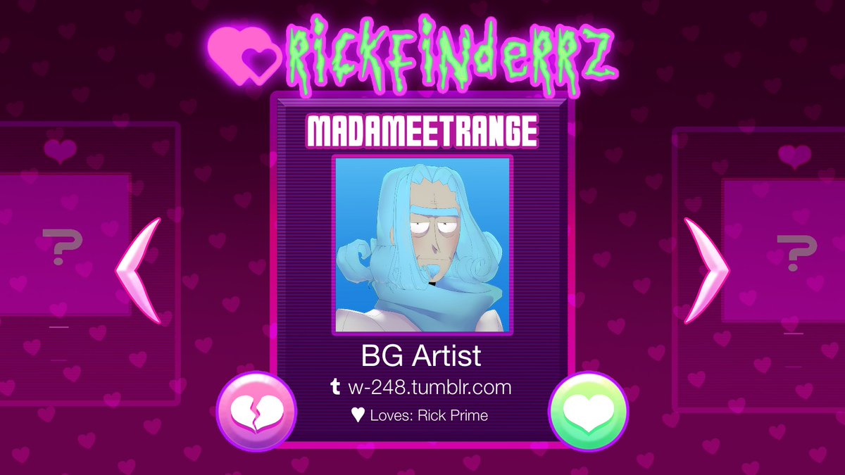 Meet MadameEtrange, one of our background artists! Please send them all the love!

tumblr @ w-248

♡♡♡♡♡♡♡

(Flier by rickle.guy!)

#RICKFINDERRZ #RICKFINDERRZTeam