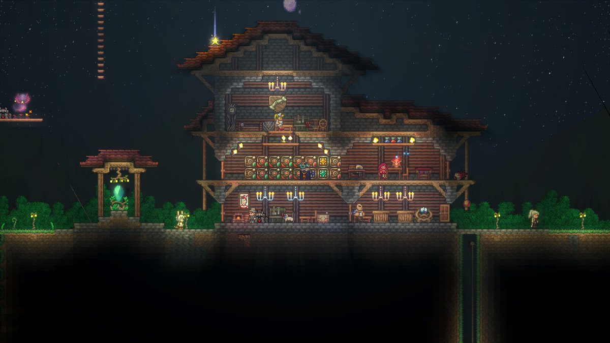 Baphomeeettt's tweet image. Casinha no terraria calamity