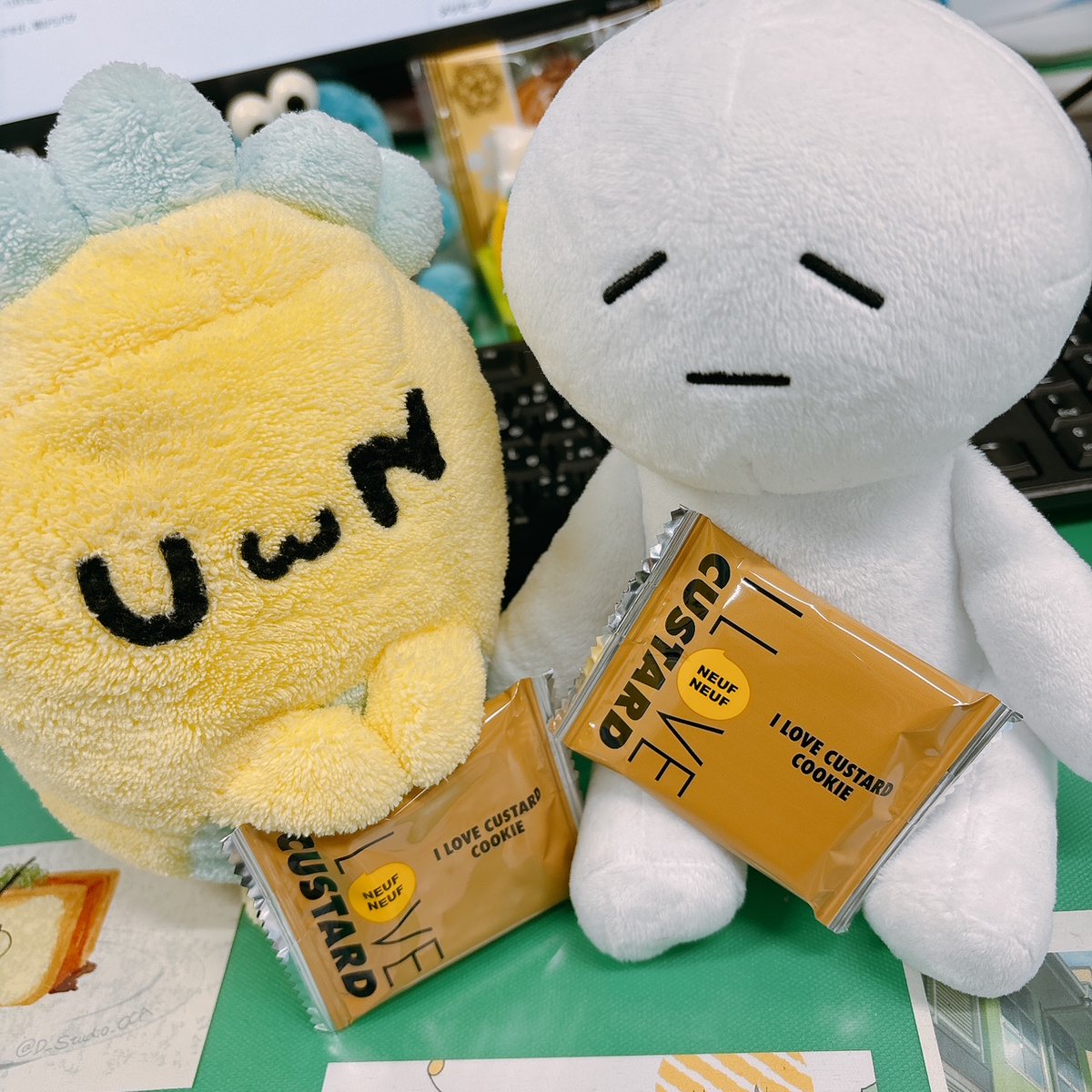 uniform_next's tweet image. おはようございます(｀UωN)
今日の福井の天気は晴れ☀です

先日中の人が買ってきたお土産のカスタードクッキーをユニまるさんとプロたんに渡しました🍪二人で美味しく食べてね🥹

木曜日もがんばるぞい✊️

#企業公式が毎朝地元の天気を言い合う