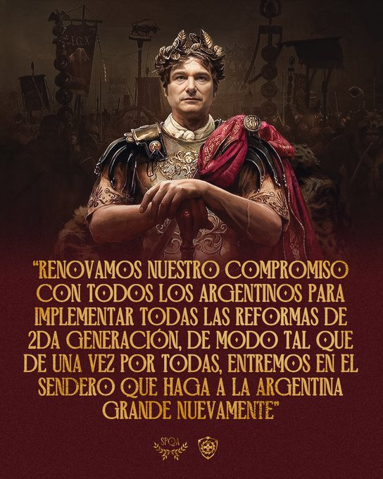 Lo dibujan como Nerón (será por su locura) pero lo veo más como Luis XVI.