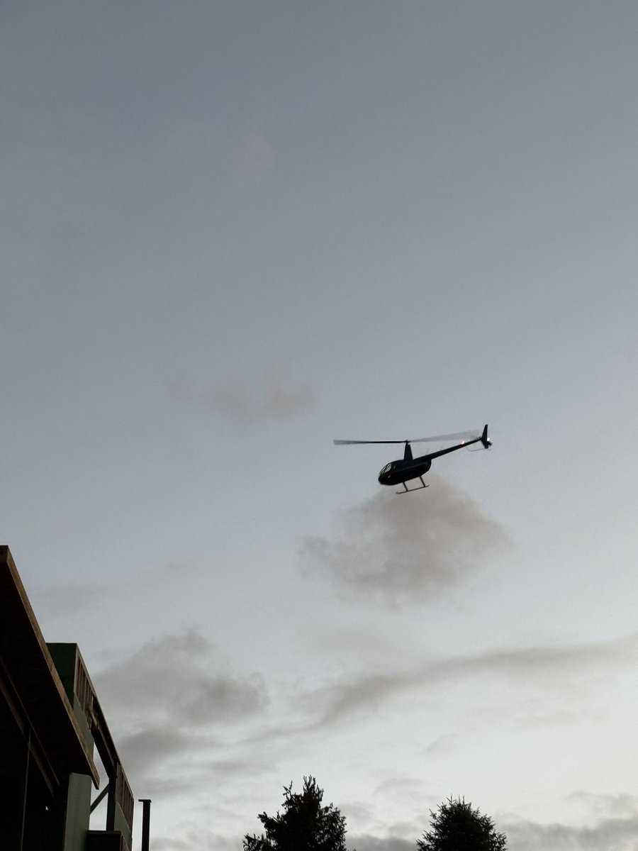 Jaredkotter's tweet image. Here’s something new: homeowner buzzing the house in a helicopter as I measure 

… at least I think it’s the homeowner…

Also, just imagine the sunsets through those finished windows