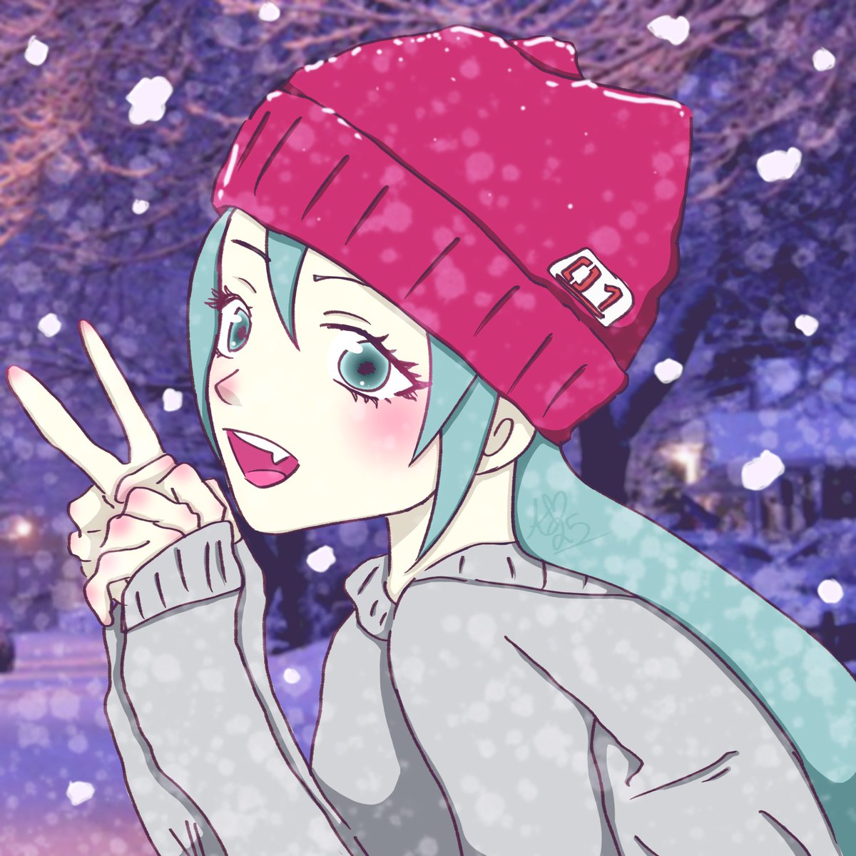 noordenastrid's tweet image. Miku is enjoying the snow!❄️
.
#hatsunemiku #snowmiku #mikufanart