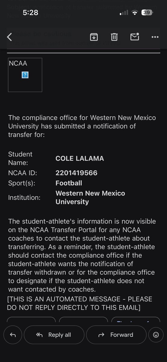 Cole Lalama 6’1 230 tweet media