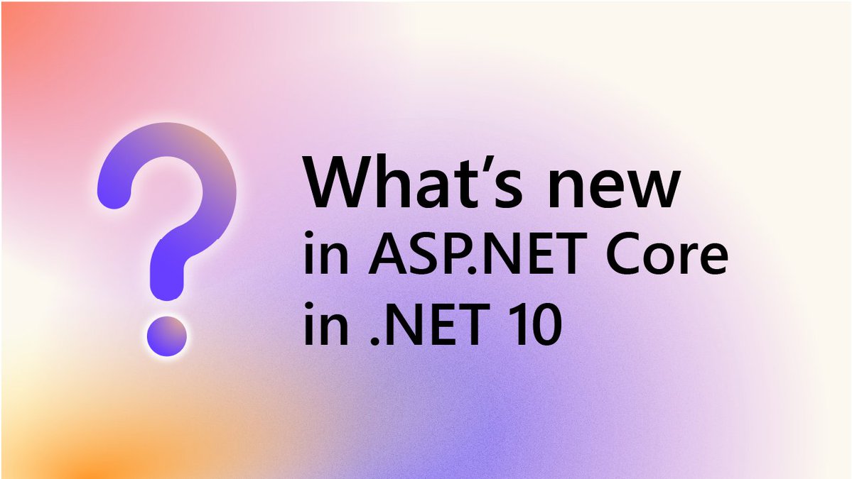 aspnet's tweet image. #ASPNET Core 10 continues to lead in web productivity with Blazor performance boosts, OpenAPI and Minimal API enhancements, and new passkey authentication for passwordless security. It empowers developers to build (cont) msft.it/l/6011tT5UN