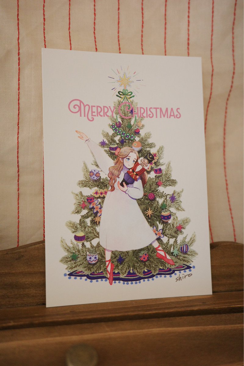 ポストカード届来ました👏🏻
印刷屋さんありがとうございます！

クリスマスがやってくるー！
🦌•┈ ✨ ┈ 🌟┈🎄┈🌟┈✨┈•🦌

封筒の到着が遅れているので、封筒とステッカー付きは12月になってからになりそうです✨🩰