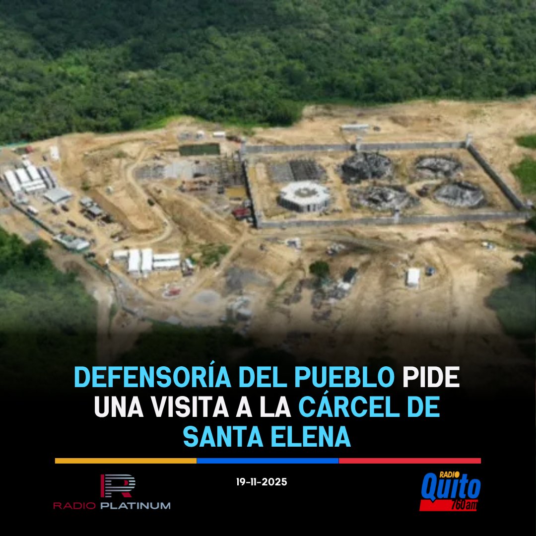 radioplatinumec's tweet image. El defensor del Pueblo, César Córdova, indicó que solicitó al ministro del Interior, Jhon #Reimberg, una visita a la nueva cárcel de Santa Elena. Esto para verificar las condiciones en las que estén los #presos que fueron llevados al nuevo centro penitenciario. La Hora
