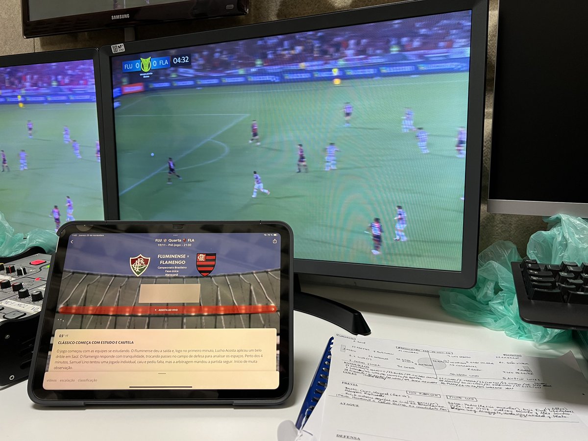 Ya en <a href="/MovistarFutbol/">Fútbol en Movistar Plus+</a> comentando el Flu-Fla! Uno de los Clásicos futboleros de la ciudad de Rio de Janeiro. 

Disfrutando del #Brasileirao con Juanma de la Casa! Estamos en Vamos y Movistar Liga de Campeones con este Fluminense-Flamengo! 

Si gana Flamengo, +5 sobre Palmeiras.