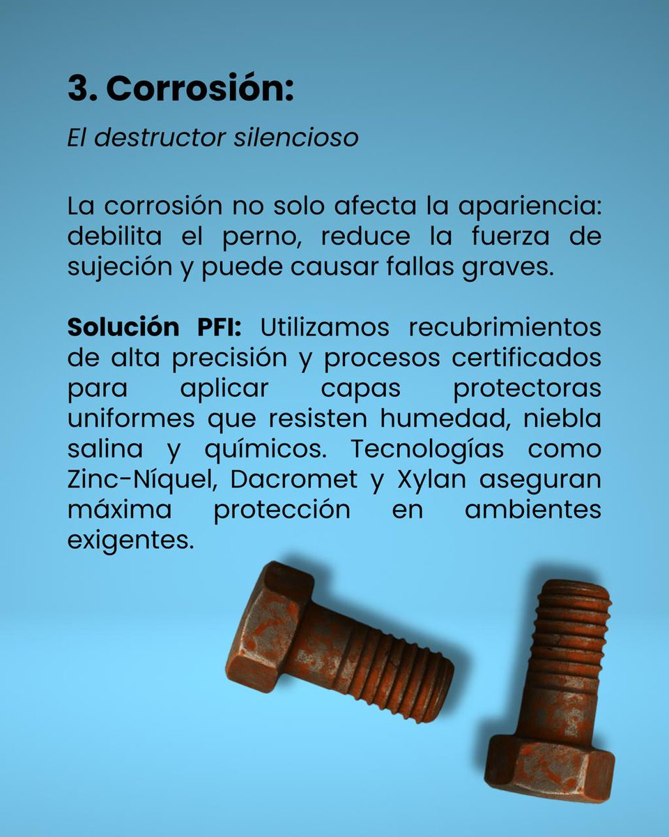 panamafasteners's tweet image. 4 fallas que pueden detener tu operación…y cómo PFI las previene antes de que ocurran. Calidad comprobada, ingeniería real y confianza en cada perno🔩✨ (2/2)