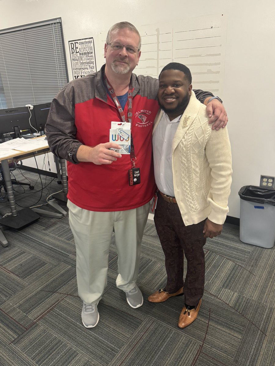 🎉 Congratulations to Coach Dan Morgan!
Our Warm &amp; Thankful Wednesday Starbucks gift card winner! ☕🍂
Celebrating American Education Week by showing love to the people who make <a href="/WHS_Redhawks/">Westwood HS (SC)</a> soar.
This my type of carrying on! ❤️
#ExcellenceOnPurpose <a href="/MrsTNicholson/">Tameka S. Nicholson</a> <a href="/mrskjeter/">Kimberly Jeter</a>