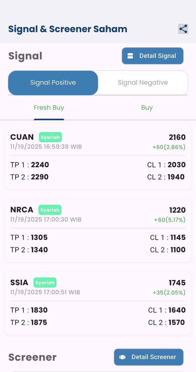 Cari saham terbaik hari ini, pakai Signal, Screener &amp; Trading Idea dari SAHAMOLOGY Download sekarang cutt.ly/SahamologyApp