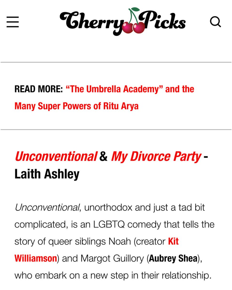 ColdIronPicture's tweet image. Thanks @thecherrypicks for mentioning our show UNCONVENTIONAL in your "Celebrating Transgender Actors in TV and Film" article! Check it out at the link in our bio - and stream UNCONVENTIONAL now on Amazon Prime, Google Play, Apple TV+ and YouTube TV!

@mirandambailey…