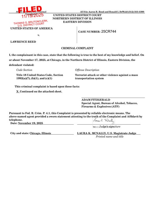 United states of America Vs Lawrence Reed! 