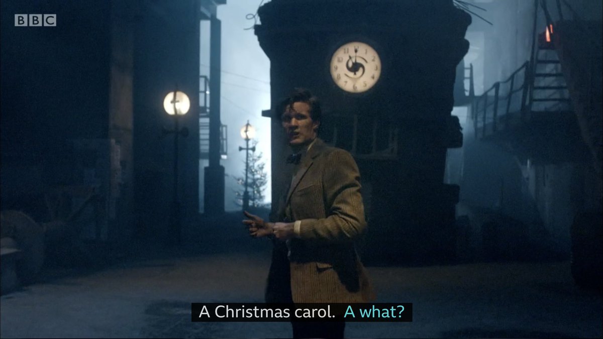 sensoritesphere's tweet image. intense christmassy vibes, charming sci-fi spin on a classic, quietly an analogy for the doctor’s relationship with river song… there is only one answer