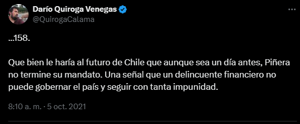 🔹Al asesor de Jeannette Jara, Darío Quiroga, no solo le gusta rotear y menospreciar a los votantes.

Tampoco le gusta mucho la democracia...