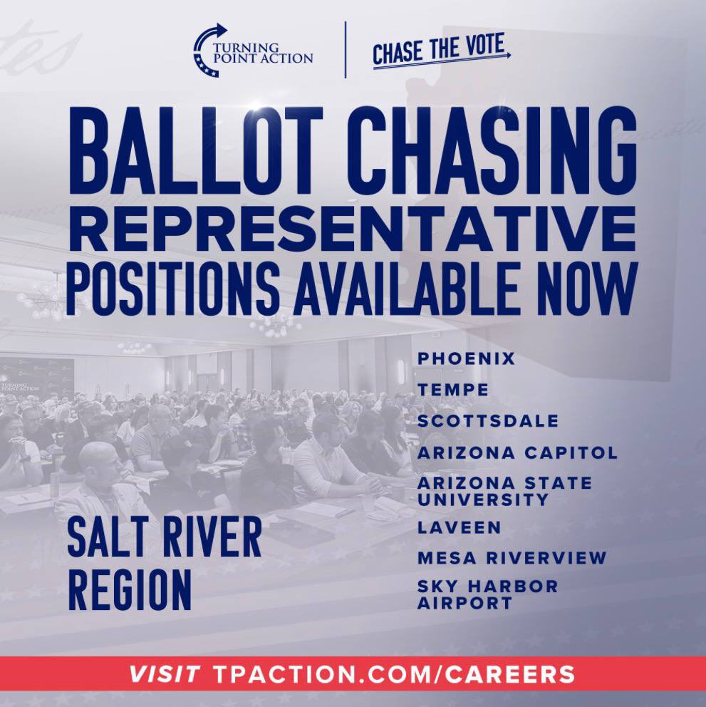 If you’re in the Phoenix or Tempe area, now’s the perfect time to get involved! Apply at TPAction.com/saltriver and find out what all the excitement is about! 

<a href="/TPAction_/">Turning Point Action</a>