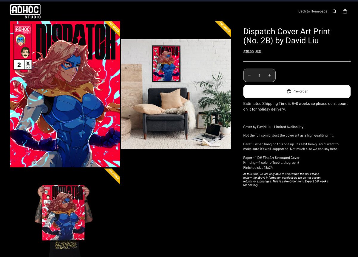 AngryangryD's tweet image. YOOOO an 18x24 offset 4 Color LITHOGRAPH???!! ARE YOU KIDDING ME?! That&apos;s SO PREEEEEEEEM!🔥🔥🔥🔥🔥🔥🔥🔥🔥

store.adhocla.com/products/dispa…

What an honor! Preorder yours now and support the homies @theAdHocStudio so we can get more amazing stories! (and maybe like a shirt variant of…