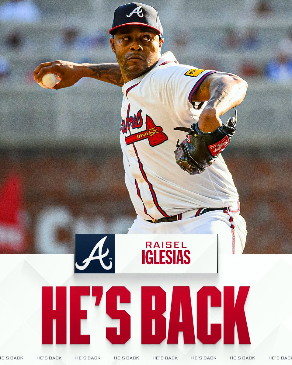 Braves, RHP Raisel Iglesias agree to 1-year deal. 