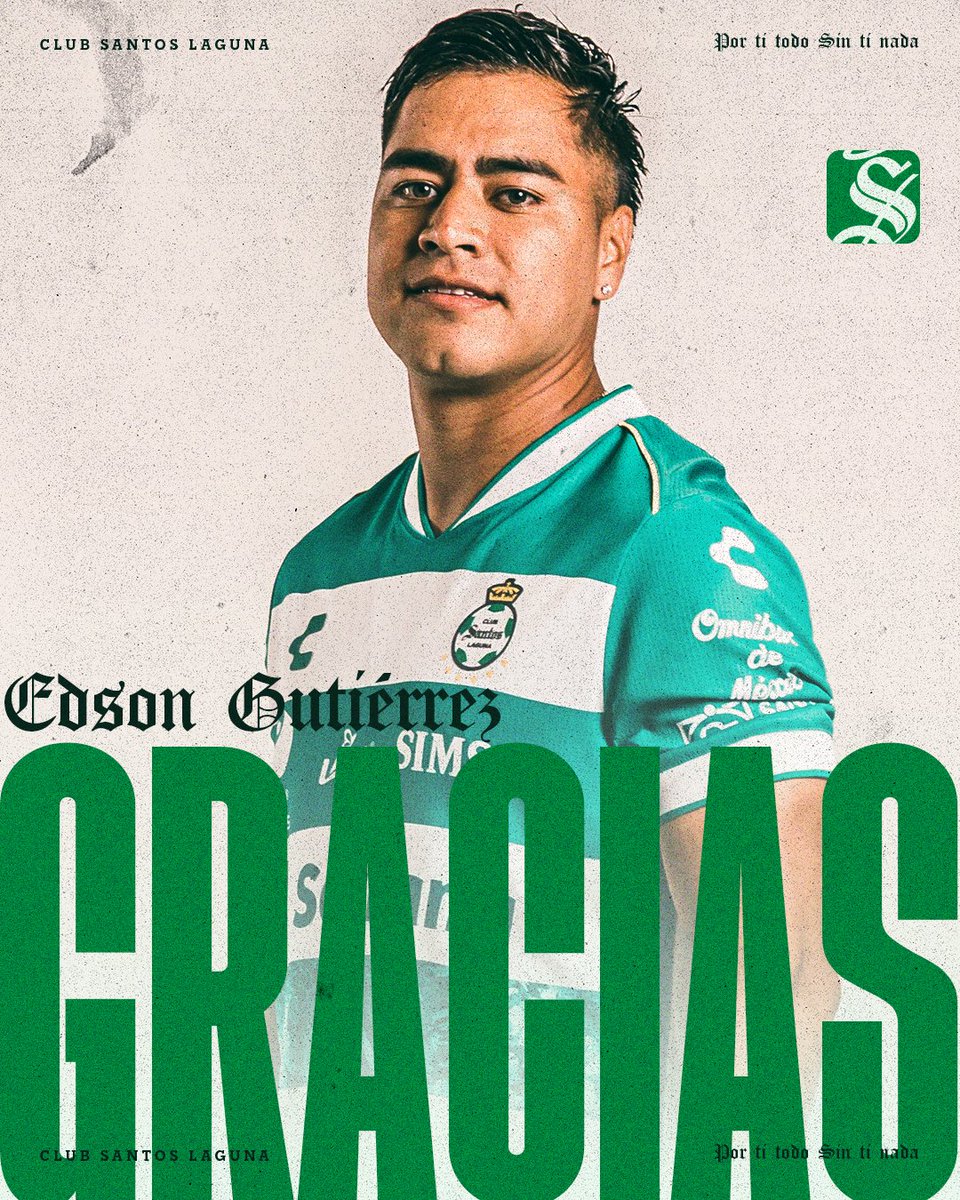 ClubSantos's tweet image. Club Santos Laguna informa que concluyó la etapa como Guerrero del jugador Edson Gutiérrez.

🗞️: clubsantos.mx/articles/31419

#PORTITODOSINTINADA 🇳🇬⚔️