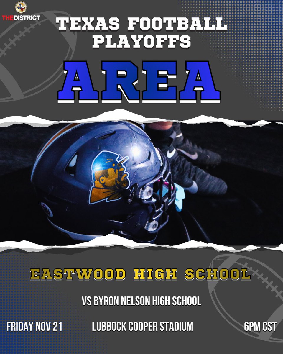 YISDAthletics1's tweet image. Wishing the best of luck to Eastwood High School&apos;s Varsiry Football team who will take on Byron Nelson HS this Friday for their second round of playoffs!
@YsletaISD @YISDCFO @DeXavierluke