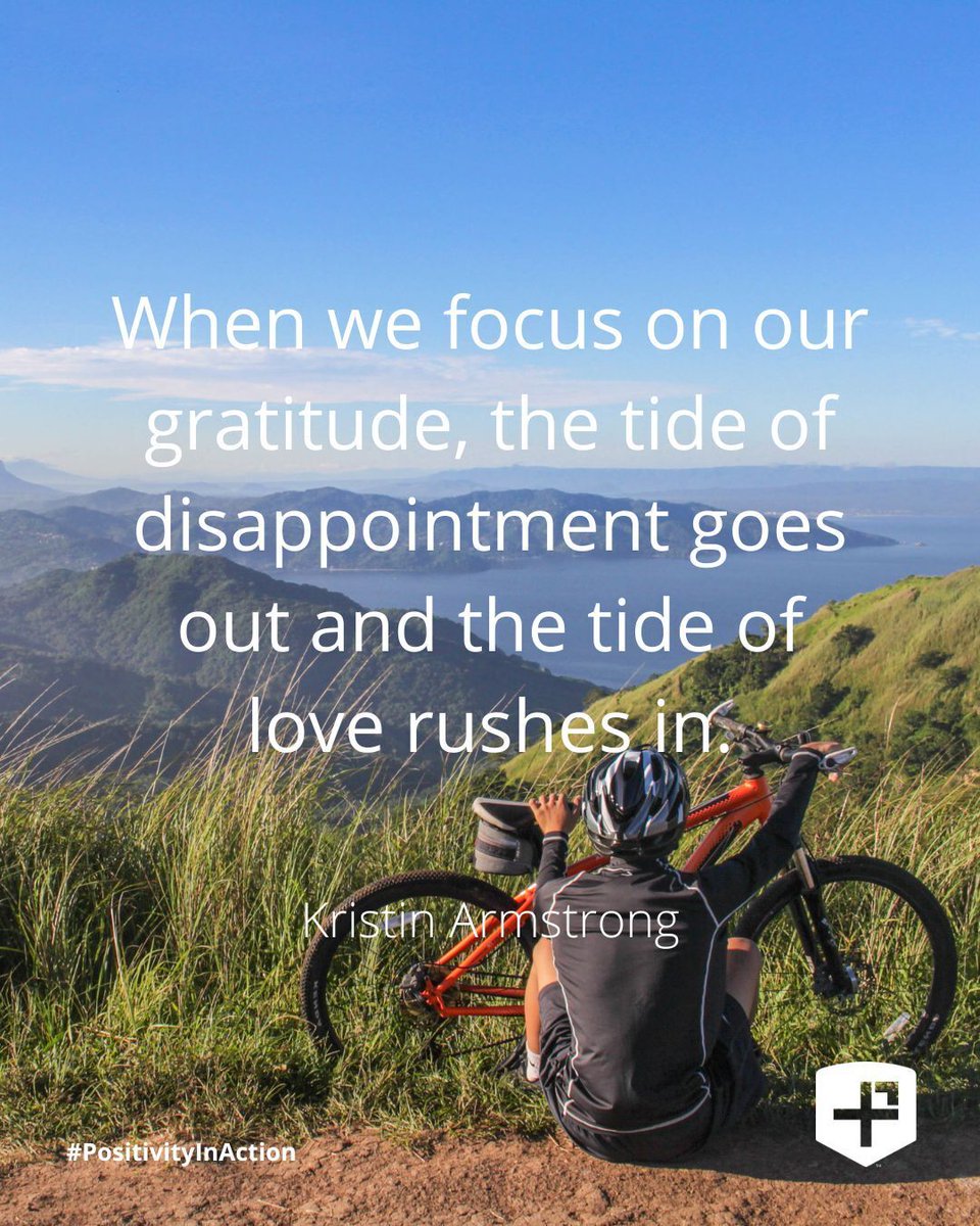 PosProject's tweet image. &quot;When we focus on our gratitude, the tide of disappointment goes out and the tide of love rushes in.&quot;
- Kristin Armstrong
#PositivityInAction