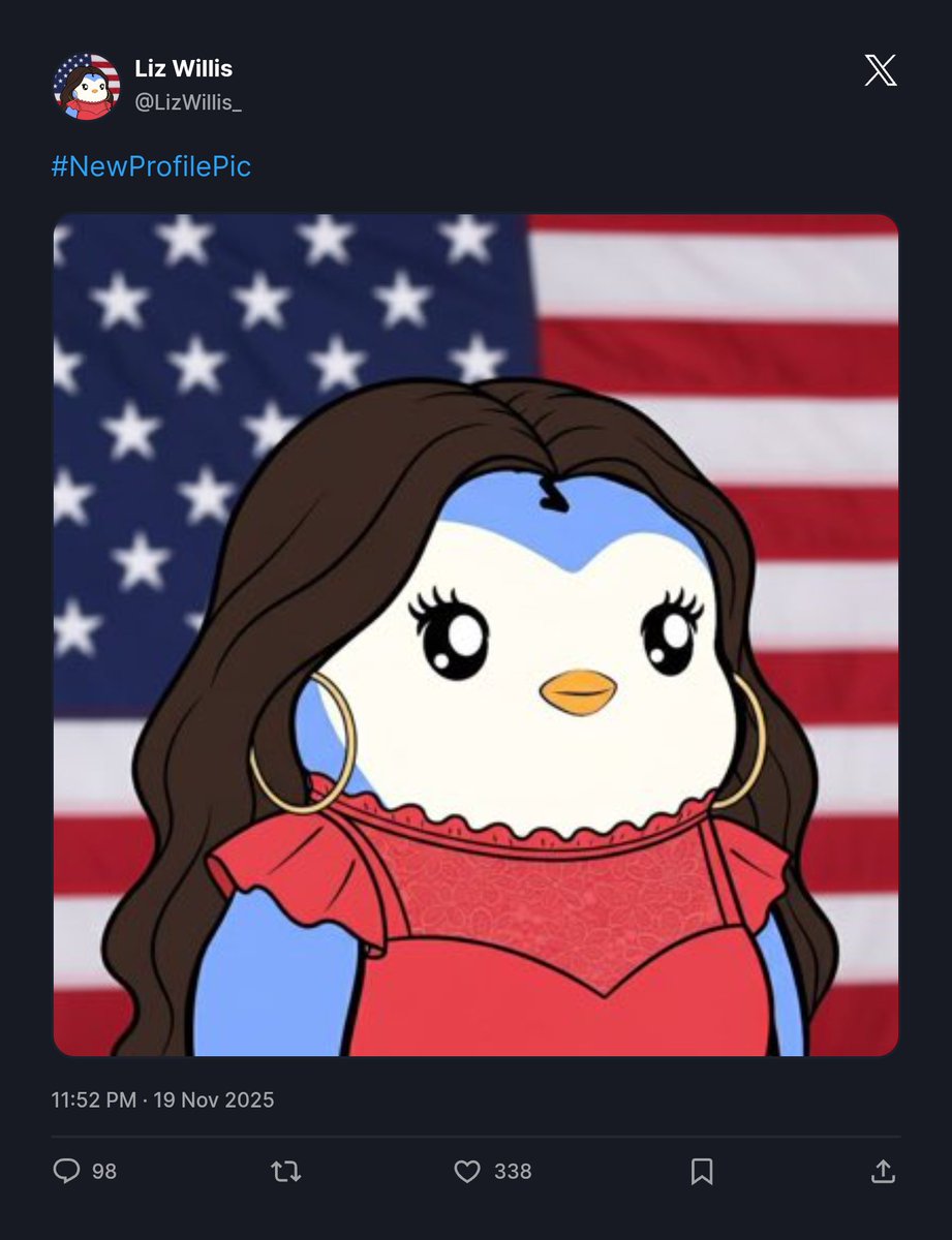 JPCrypto618's tweet image. Just saw two US government officials rocking @pudgypenguins as their pfp

Peak Pudgy Performance 🔥
