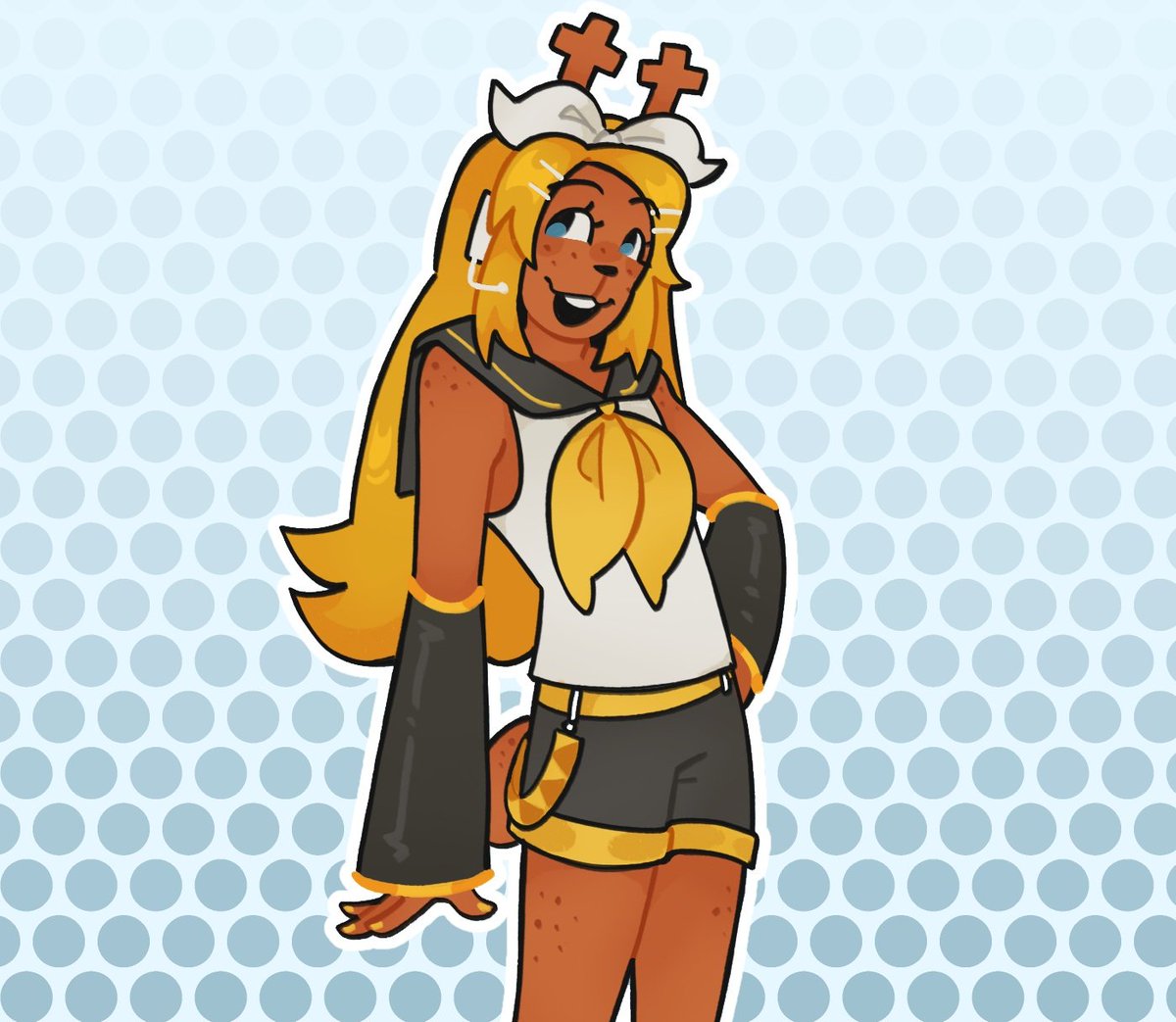 punchingmoths's tweet image. noelle as rin again because i think its cute