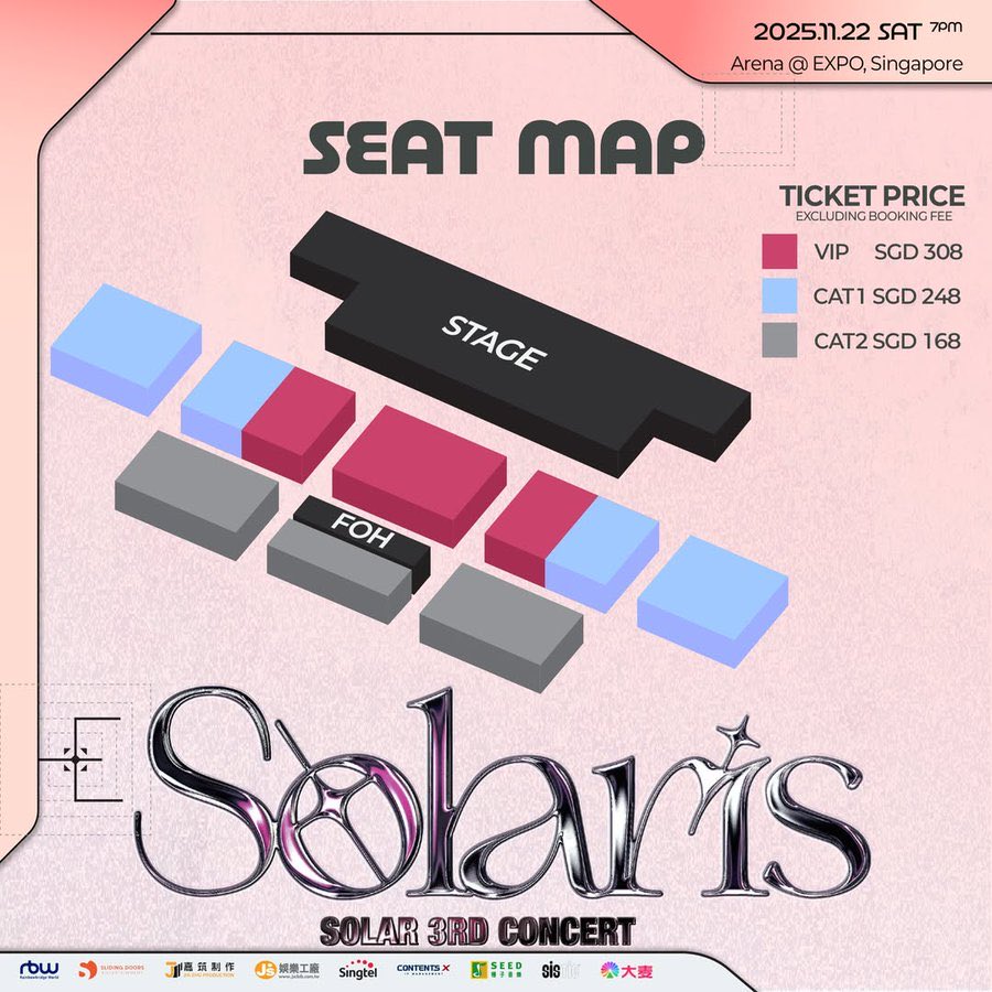 TitusKimeu10's tweet image. #WTS #LFB
SOLAR 3RD CONCERT [Solaris] — SINGAPORE 🇸🇬
🎟️Tickets Available ✅
  VIP 🎟️
 CAT 1🎟️
CAT 2🎟️
 Local &amp;amp; Inter fans OK 👍 
DM if interested OR LINE 📩

#Solar_3rd_Concert #Solaris #SOLARinSG #SolarisinSG