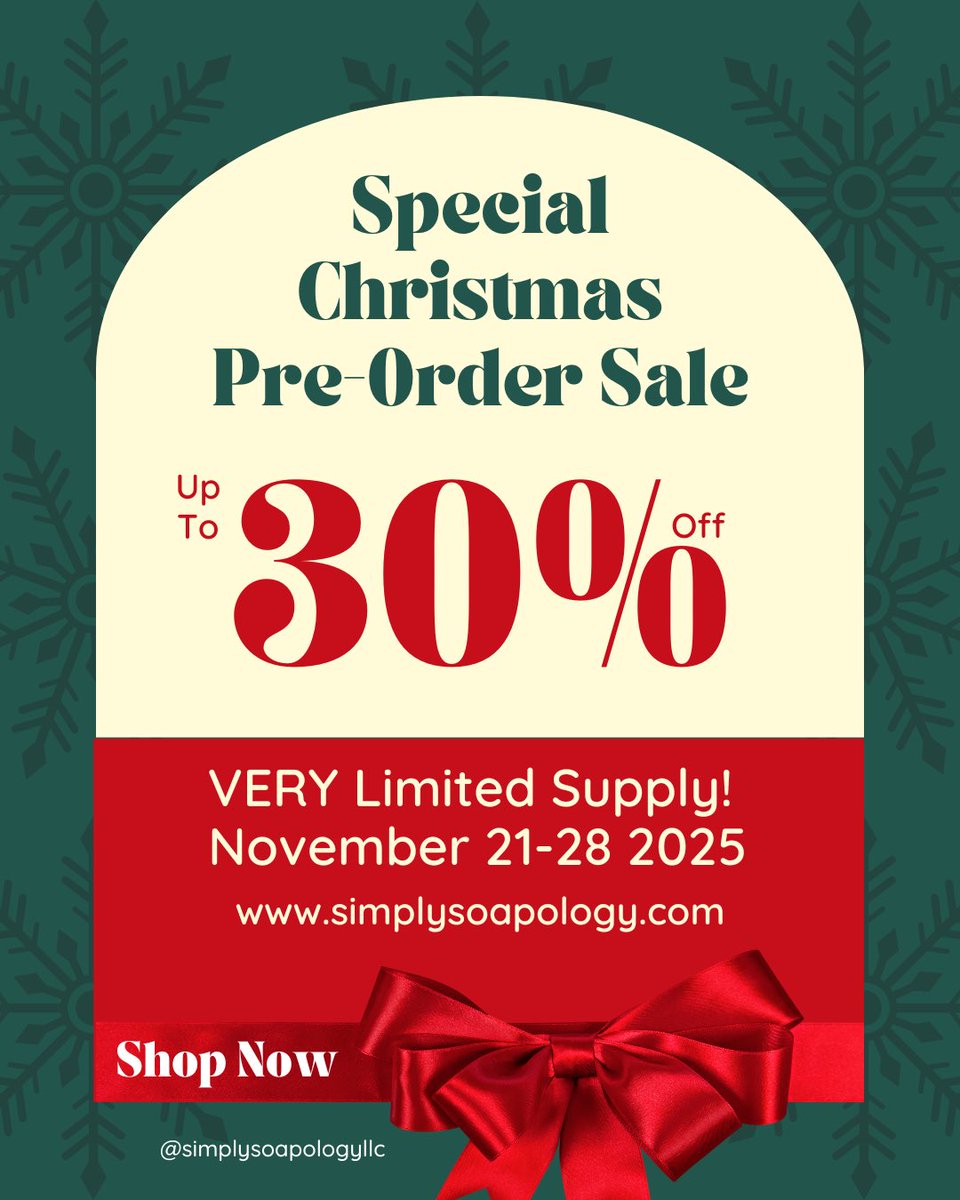 SimplySoapology's tweet image. Our Christmas Gift Set will be revealed this week and available for pre-order starting Friday!
The rain may have other plans for markets this week/weekend, but we press on and prepare the best gift set we’ve offered!
Follow Our IG page for exclusives ✨✨