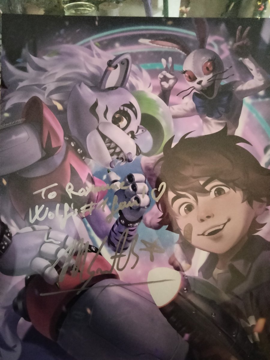 redgreencombo's tweet photo. My signed print from @Martholio arrived today, officially the new coolest item in my collection 💜💜💜 (bonus photo of my 🐺 plushies) https://t.co/cJJrSmtGeN