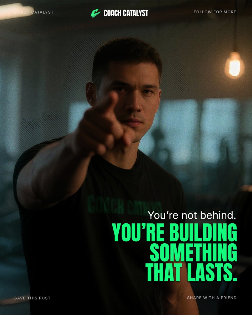 coachcatalysthq's tweet image. You’re not falling behind.
You’re building something sustainable.
Coach Catalyst gives you the structure to grow your coaching business with less burnout and more clarity.
#OnlineCoaching #WellnessCoach #FitnessTools #CoachCatalyst