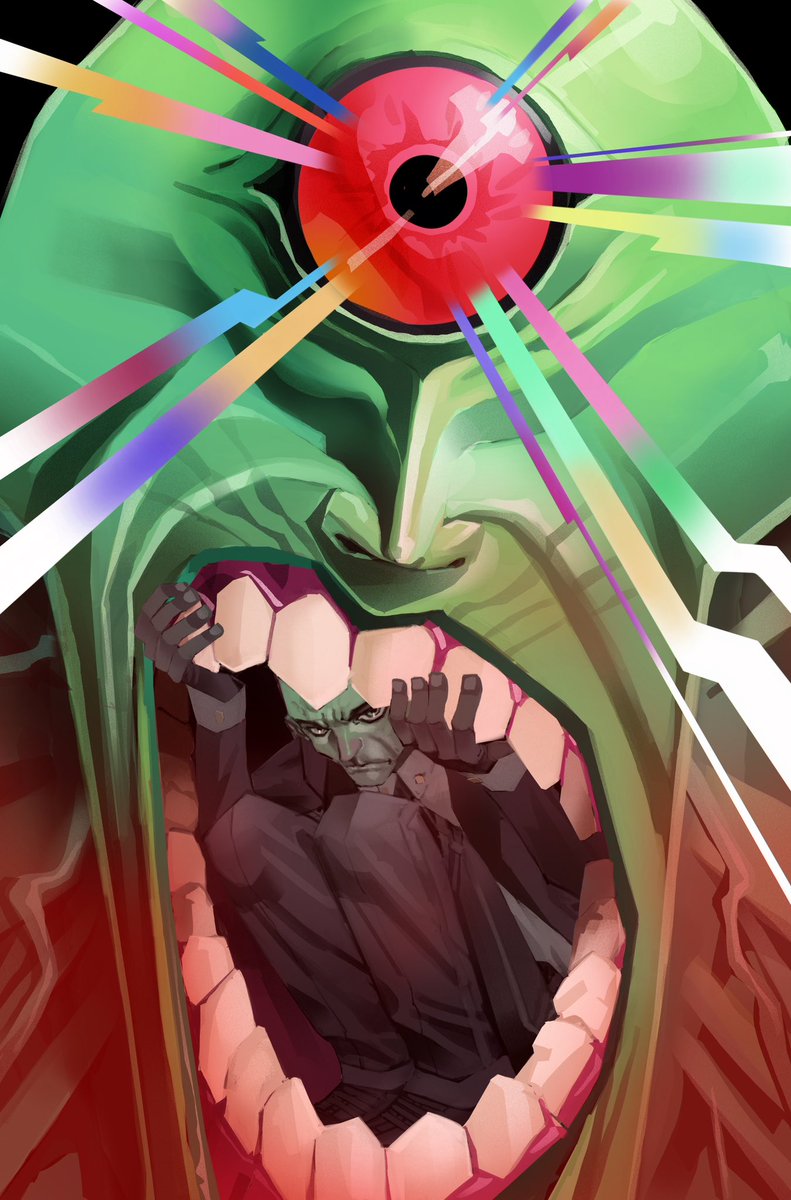 EricCanete's tweet image. What a mind bending book and series: A variant cover for Absolute Martian Manhunter.  

Thank you to the @DCOfficial staff for bringing me on.