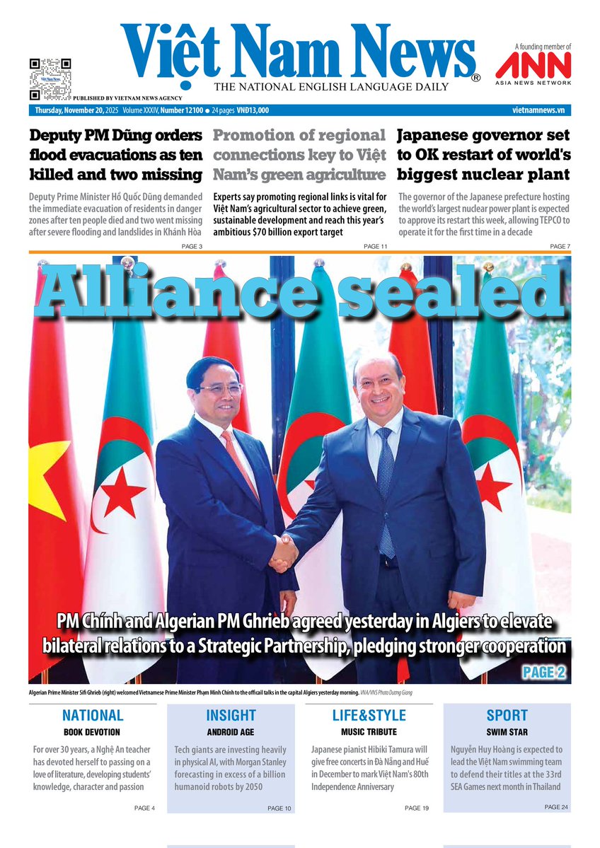 VietnamNewsVNS's tweet image. Here&apos;s the front page of our paper today.
#Vietnam #News #LatestUpdate