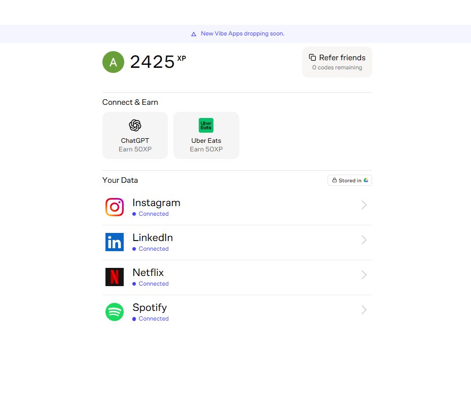 . <a href="/vana/">vana</a> app yeni versiyon yayınlandı ve bu yeni versiyon ile birlikte 2 adet hesap bağlama geldi. Bu hesaplardan biri chatgpt diğeri ise uber eats hesaplarınızı bağlayarak 50'şer puan alabilirsiniz. Yakında yeni veri görevleri gelecektir takipte kalalım.