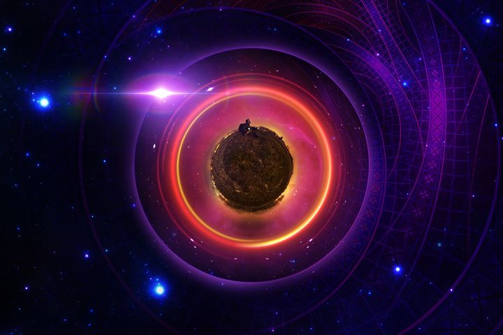 Art of the Day! "A Little Astronaut on a Tiny Planet". Buy at: ArtPal.com/jayaprime?i=10…