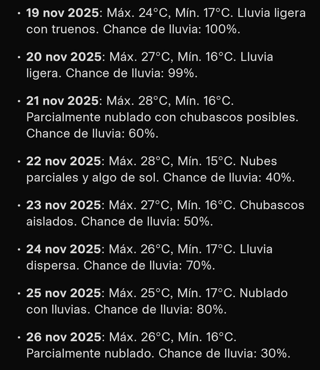 VisitAtaco's tweet image. El clima en Concepción de Ataco, Ahuachapán para los siguientes días.