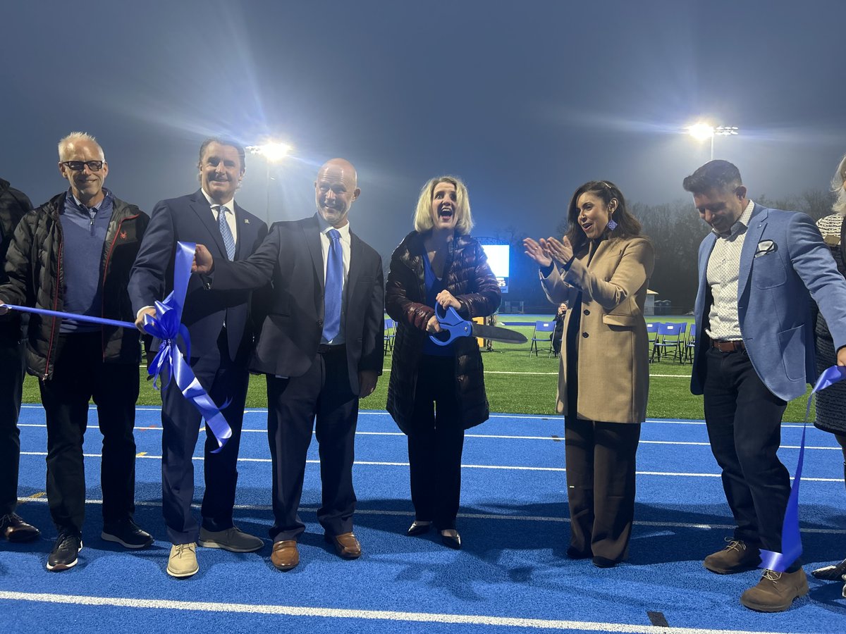 FTSchools's tweet photo. It was a perfect night to mark a milestone occasion in Fort Thomas!  

Our community cut the ribbon and officially opened the Tower Park Athletic Complex and we are so incredibly thankful for everyone who worked tirelessly to make this day possible.

@FTSUPT 
@fthhsathletics https://t.co/SdRgmymI2y