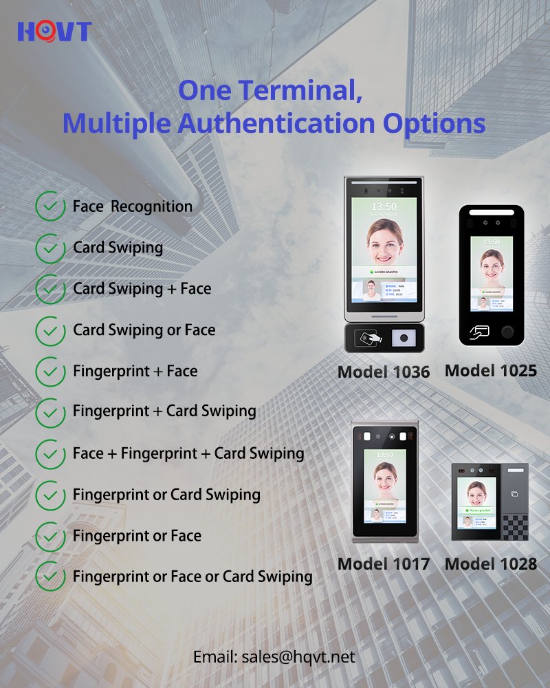 shenzhen_hqvt's tweet image. 📌 FAQ: What types of authentication do HQVT terminals provide?

A: HQVT terminals support multiple authentication methods on a single device, offering flexibility and enhanced security.
📩 Contact us: sales@hqvt.net
#FaceRecognition #BiometricTerminal #AccessControl #HQVT