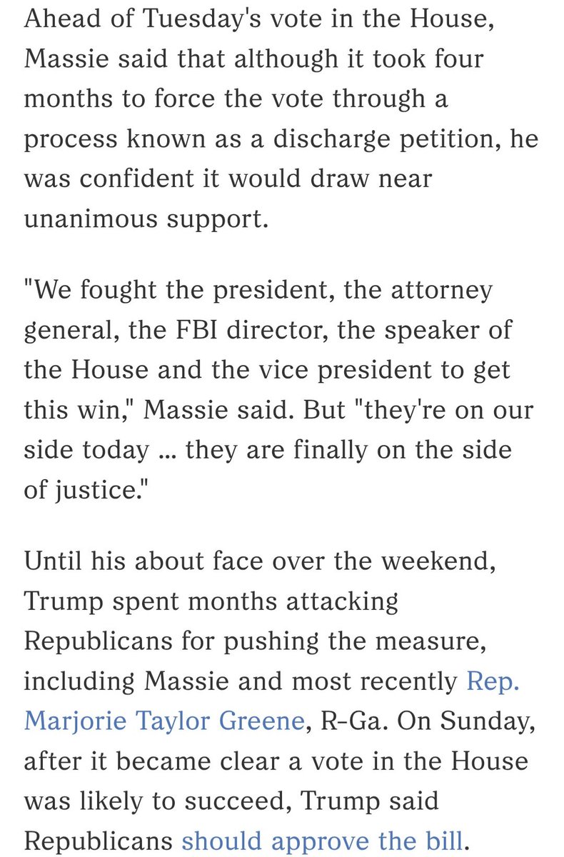dulcebombomcito's tweet photo. @DonaldTrump @KamalaHarris @JoeBiden @TulsiGabbard @HouseDemocrats @SenateGOP @RepClayHiggins @JasmineForUS The #Bipartisan effort led by @RepThomasMassie you have #Cojones which all #MAGA Republicans don't have. Now they were against the wall 🧱 from their voters. Always thinking of money 💰 and power this is their #SweetKarma. ⚖️ President @JoeBiden 😎 https://t.co/oOLhbZHIgC