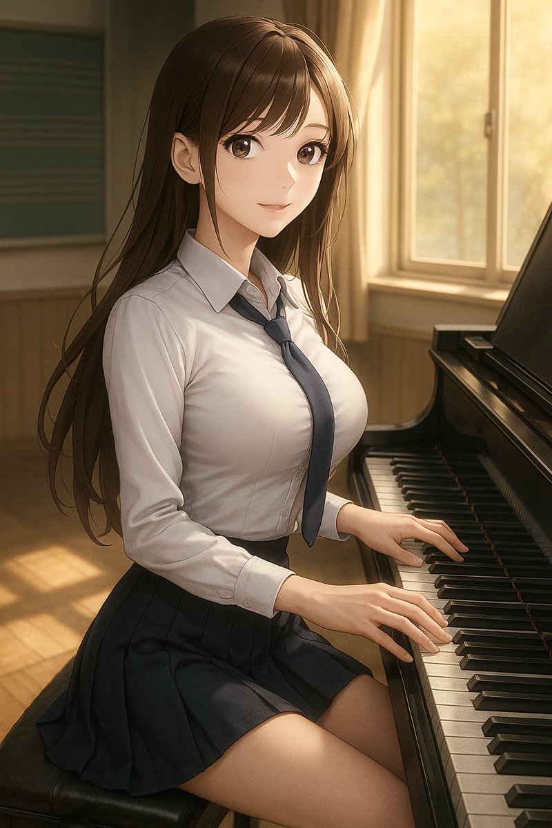 nemuru_gen's tweet image. ネムルが投稿

音楽室でピアノに指をそっと置く少女、まっすぐな瞳に夢と決意。

#gpt4o #aiart