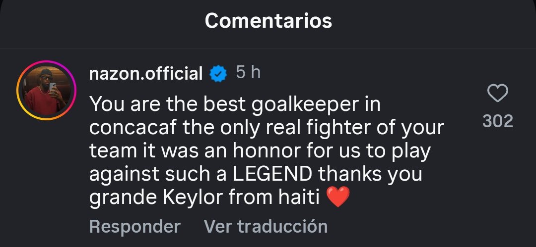 Dice Duckens Nazon que jugó contra un montón de perras y Keylor Navas.

Y tiene razón.