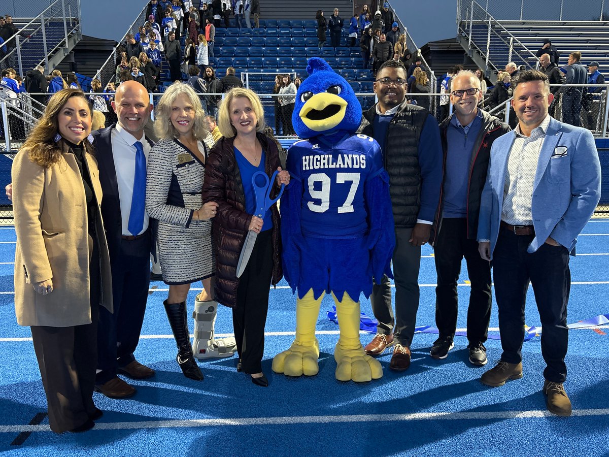 FTSchools's tweet photo. It was a perfect night to mark a milestone occasion in Fort Thomas!  

Our community cut the ribbon and officially opened the Tower Park Athletic Complex and we are so incredibly thankful for everyone who worked tirelessly to make this day possible.

@FTSUPT 
@fthhsathletics https://t.co/SdRgmymI2y