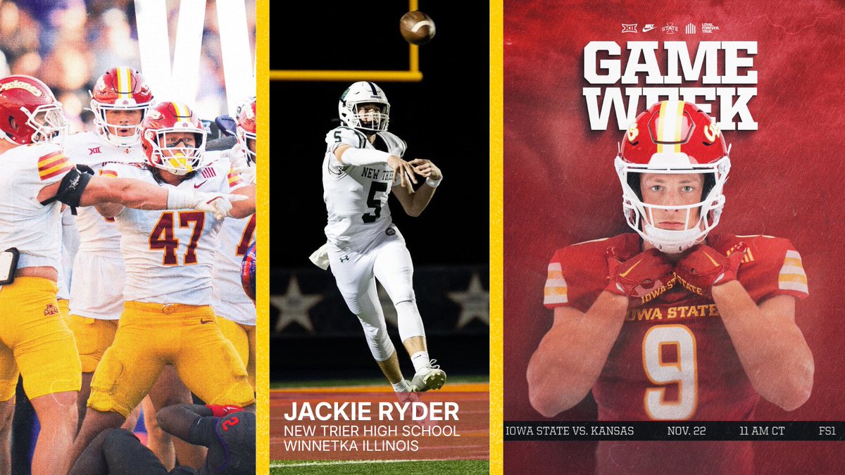 Excited to come out for a game day visit this Saturday in Ames. Thank you for the invite <a href="/CycloneFB/">Iowa State Football</a> <a href="/TrentSlattenow/">Trent Slattenow</a> <a href="/T_Mouser/">Taylor Mouser</a> <a href="/CoachJWaters/">Jake Waters</a>

<a href="/newtrierfb/">New Trier Football</a>  <a href="/DollBrian/">Brian Doll</a> <a href="/DNaps03/">M Dusty Napoleon</a> <a href="/Throw_2_Win/">Coach Sam Fisher</a> <a href="/QB_Era_/">QB Era</a> <a href="/QBCoachPreston/">Preston Earl</a> <a href="/QBCoach_Jarred/">Jarred Park</a> <a href="/RyanSample12/">Ryan Sample</a> <a href="/egsports05/">Eddie Garcia</a> <a href="/nexgenscouting/">Keith Smilie</a> <a href="/mikeyho_9/">Mike Hohensee9️⃣</a>