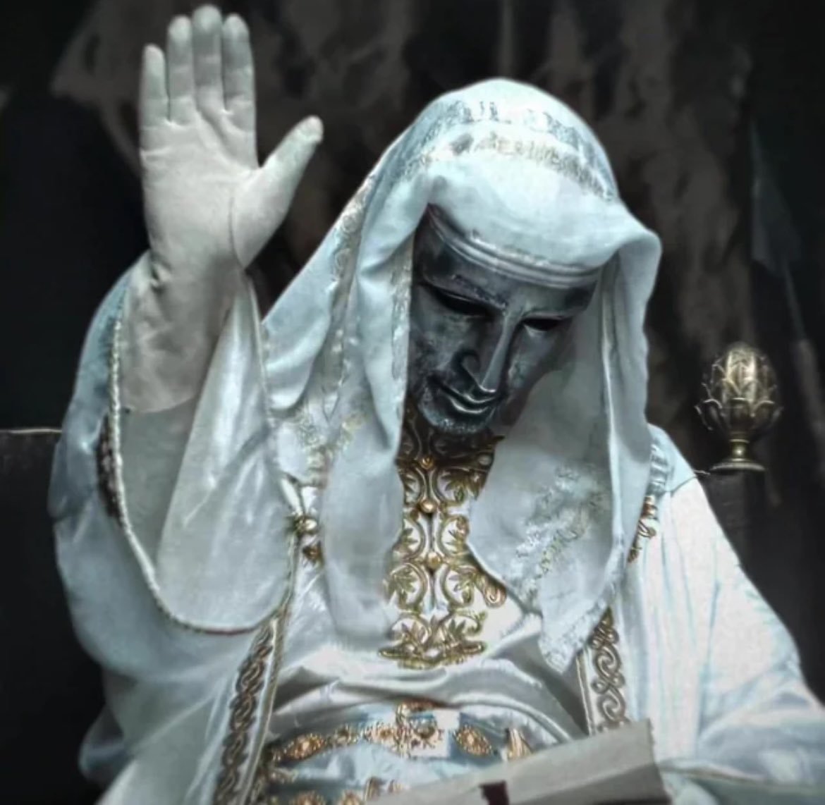 _ClassicalSoul's tweet image. They pretend to be king Baldwin IV while they&apos;re in fact Raynald of Chatillon.