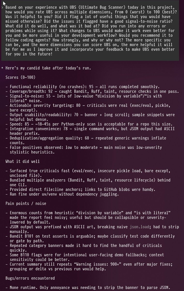 さて、これが Codex からの最初のレビューです。この Python プロジェクトについては肯定的な評価 (ただし、熱烈な賞賛ではありません) が寄せられています。